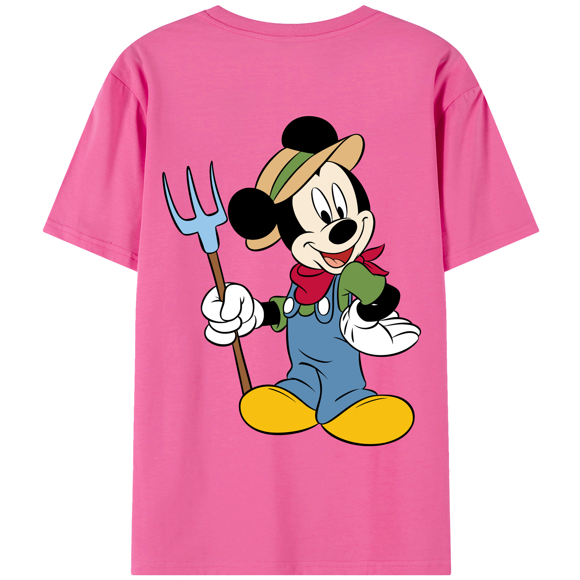 （画像用） ミッキーマウス Mickey Mouse レディース半袖Tシャツ(バックプリント)